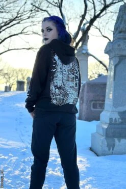 Haunted Mansion Hoodie [WHITE] -Vampirefreaks Sale Store haunted mansion hoodie white zipper or pullover mens outerwear 534087
