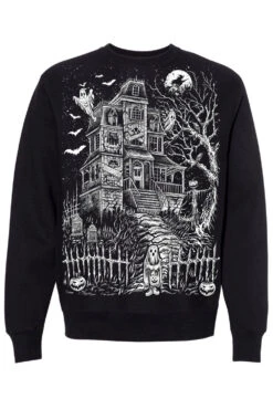 Haunted Mansion Sweatshirt [White] -Vampirefreaks Sale Store haunted mansion sweatshirt mens outerwear 226108