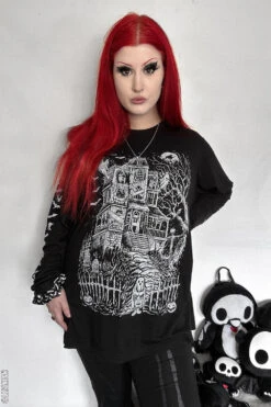 Haunted Mansion T-shirt [White] -Vampirefreaks Sale Store haunted mansion t shirt graphic t shirt 871167