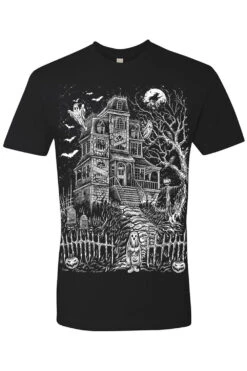 Haunted Mansion T-shirt [White] -Vampirefreaks Sale Store haunted mansion t shirt graphic t shirt 954787