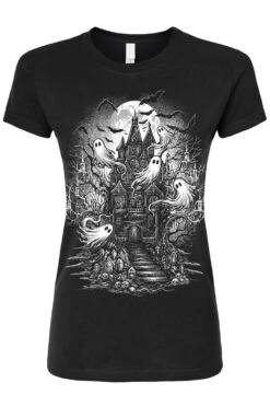 Haunted Treehouse T-shirt -Vampirefreaks Sale Store haunted tree house womens tshirt