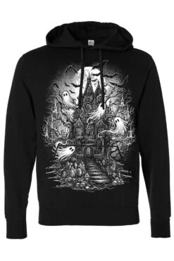 Haunted Treehouse Hoodie -Vampirefreaks Sale Store haunted treehouse pullover hoodie blank sleeves