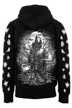 Haunted Treehouse Hoodie -Vampirefreaks Sale Store haunted treehouse zipper hoodie ghost sleeves
