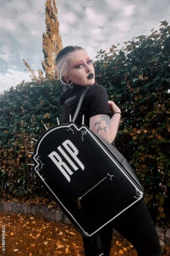 RIP Tombstone Backpack -Vampirefreaks Sale Store headstone graveyard backpack