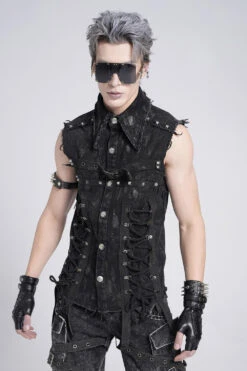 Mutiny Distressed Sleeveless Vest