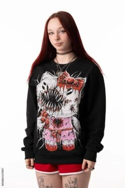 Hell Kitty Sweatshirt -Vampirefreaks Sale Store hell kitty sweatshirt mens outerwear 697909