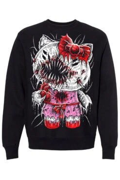 Hell Kitty Sweatshirt -Vampirefreaks Sale Store hell kitty sweatshirt mens outerwear 909693