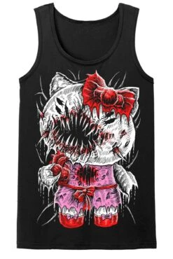 Hell Kitty T-shirt -Vampirefreaks Sale Store hell kitty t shirt graphic t shirt 217890