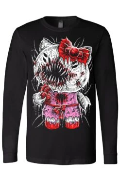 Hell Kitty T-shirt -Vampirefreaks Sale Store hell kitty t shirt graphic t shirt 438004