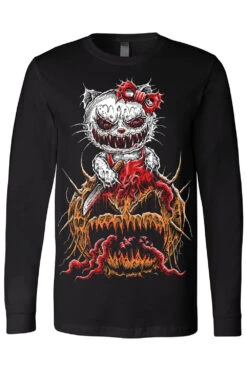 Hell-O-Ween Kitty T-shirt -Vampirefreaks Sale Store hell o ween kitty longsleeve tshirt