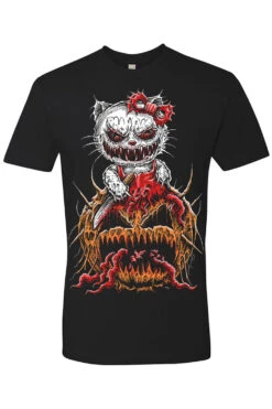Hell-O-Ween Kitty T-shirt -Vampirefreaks Sale Store hell o ween kitty tshirt