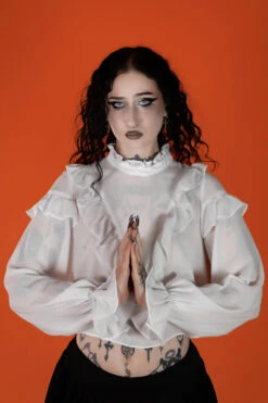 Phantasm Blouse -Vampirefreaks Sale Store high collar top e137c141 4a6b 458b a51f a4ad468f798c