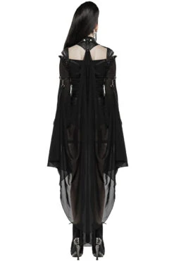 High Priestess Mesh Cloaked Harness -Vampirefreaks Sale Store high priestess cloaked harness womens outerwear 372606