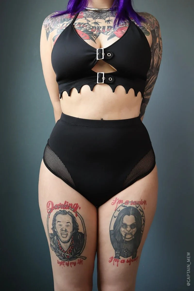 High Waisted Fishnet Bikini Bottoms 3 High Waisted Fishnet Bikini Bottoms - Image 3