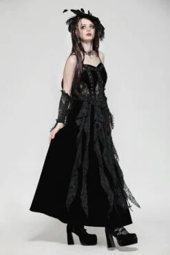 Haunted Hollow Out Lace Dress -Vampirefreaks Sale Store hollow out dress
