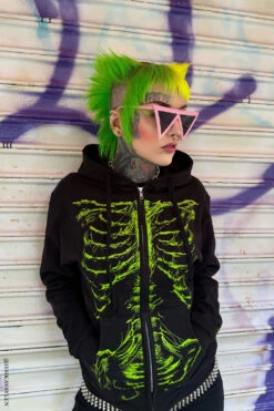 Zombie Rot Skeleton Hoodie [Monster Green] -Vampirefreaks Sale Store horror punk clothes 9c0e28a4 5c13 49ff 9449 a6821aca5a24