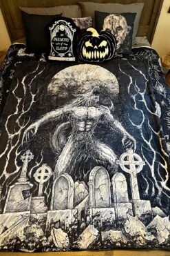Howl At The Moon Werewolf Throw Blanket