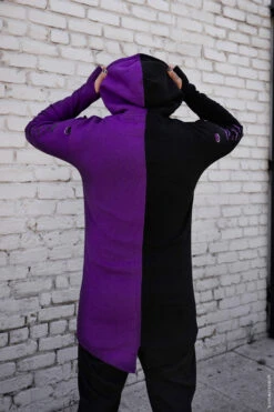 Split Mage Hoodie [Black/Purple] -Vampirefreaks Sale Store hype beast clothes