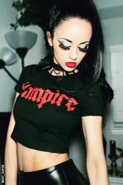 I'm A Vampire Crop Top -Vampirefreaks Sale Store im a vampire crop top womens graphic tees 803676