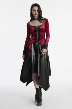 Blood Moon Irregular Hem Flare Sleeve Top [Red] -Vampirefreaks Sale Store irregular hem top ed9645ff 8a2b 4a40 a099 546f7a2d2d43