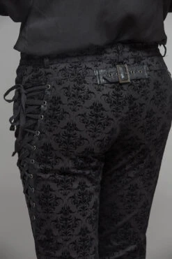 Dark Shadows Lace-Up Pants -Vampirefreaks Sale Store jacquard vampire pants