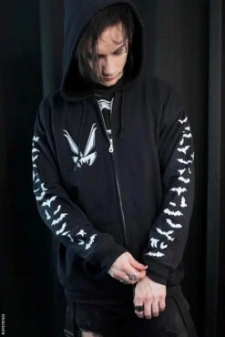 VF Bat Sleeves Zipper Hoodie -Vampirefreaks Sale Store jaydstryder