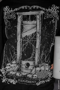 Judgement Guillotine Tarot Card Hoodie -Vampirefreaks Sale Store judgement guillotine tarot card hoodie mens outerwear 768495