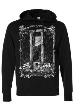 Judgement Guillotine Tarot Card Hoodie -Vampirefreaks Sale Store judgement guillotine tarot card hoodie mens outerwear 971097