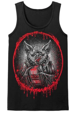 Bat Blood Snack Time T-shirt -Vampirefreaks Sale Store juice box bat mens tank top front