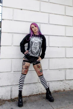 Fishnet Garter Thigh High Socks [Black/White] -Vampirefreaks Sale Store kawaii fashion 9e82e6c6 fdee 48e1 ad30 d2e44e5d4826