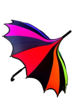 Batwing Pagoda Umbrella [Goth Rainbow] -Vampirefreaks Sale Store kawaii umbrella
