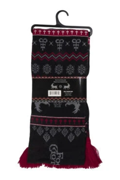 Beelzebuck Ugly Holiday Scarf -Vampirefreaks Sale Store knit goth scarf