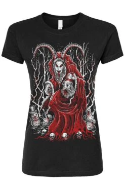 Krampus Killing Christmas T-shirt -Vampirefreaks Sale Store krampus killing santa womens tshirt