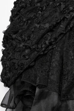 Vampyre Layered Puff Shoulder Lace Dress -Vampirefreaks Sale Store lace bustle skirt