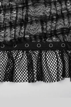 Lovett Layered Ruffle Dress & Glove Set -Vampirefreaks Sale Store lace dress