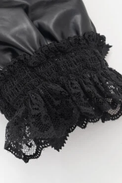 Night Veil Vegan Leather Lace Gloves -Vampirefreaks Sale Store lace gloves