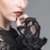 Haunted Corridor Frilly Lace Gloves -Vampirefreaks Sale Store lace goth fingerless gloves womens