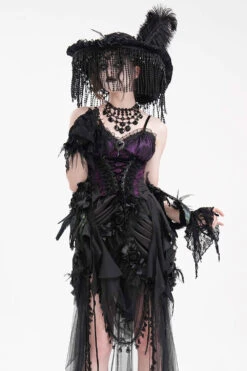 Dark Duchess Tassel Hat -Vampirefreaks Sale Store lace goth hat
