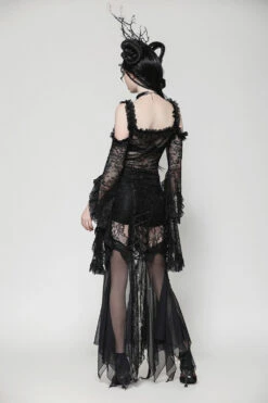 Dark Siren Irregular Hem Mermaid Skirt -Vampirefreaks Sale Store lace skirt 82029465 a2fa 44b1 bd9e c58252401ec6