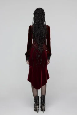 Bride Of Dracula Skirt [Blood Red] -Vampirefreaks Sale Store lace up vampire skirt