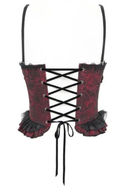 Painting The Roses Red Corset Top -Vampirefreaks Sale Store lace victorian corset