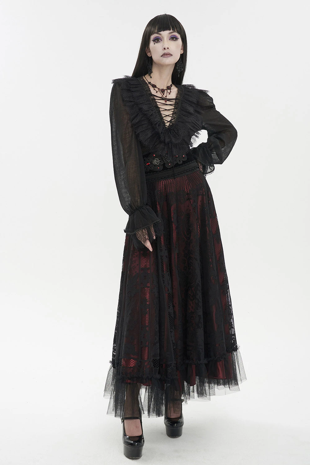 Crumbling Statues Romantic Ruffled Top 8 Crumbling Statues Romantic Ruffled Top - Image 8