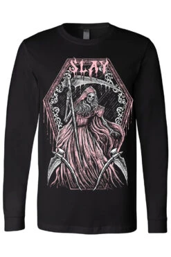 Lady Grim Reaper T-shirt -Vampirefreaks Sale Store lady reaper longsleeve tshirt
