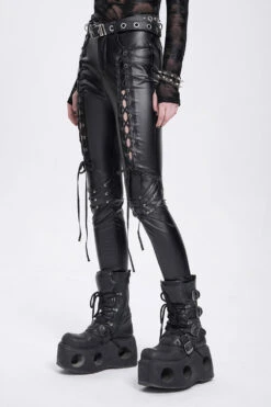 Morose Lace-Up Vegan Leather Pants -Vampirefreaks Sale Store leather pants 49770bb9 15ce 4cbd 9762 a9ec7afad7c6
