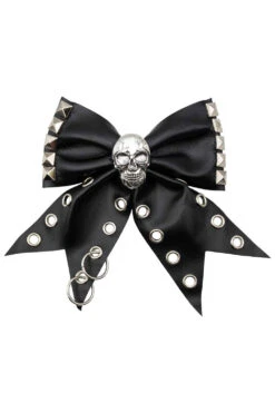 Skull Punk Stud Hair Bow