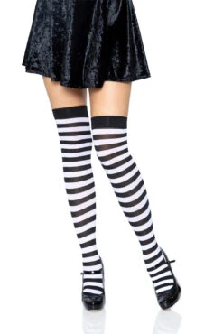 LEG AVENUE Stripe Thigh Highs [Various Colors]