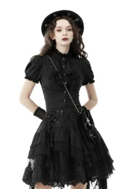 Mourning Hour Puffed Shoulder Top [Black] -Vampirefreaks Sale Store lolita clothes 00315767 fa65 4fed 9722 2f394fde9958