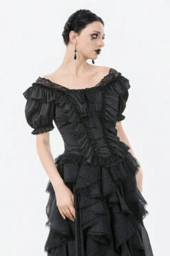 Ruffed Rococo Puff Sleeved Top -Vampirefreaks Sale Store lolita top d8f28787 5d98 4b04 acb6 6bc1a5295128