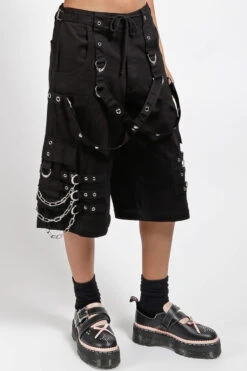 Tripp NYC Devil Skull Pants [Black] -Vampirefreaks Sale Store long goth shorts