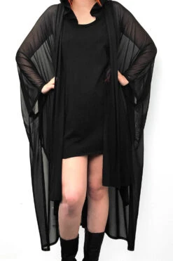 Lilith Mesh Oversized Cloak -Vampirefreaks Sale Store long mesh cloak